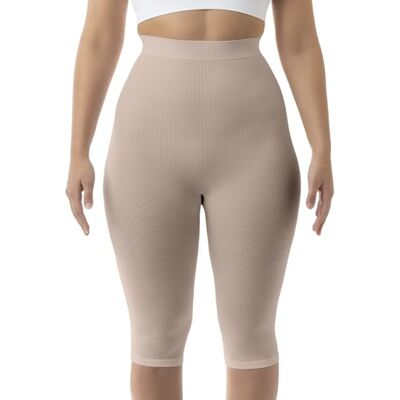 Farmacell 123 Faja-calças de cintura alta que cobrem até à barriga da perna, com efeito massageador, Carne Farmacell 123 Faja-calças de cintura alta que cobrem até à barriga da perna, com efeito massageador, Carne