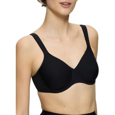Triumph Modern Soft+Cotton W, sutiã com aros para mulher, embalagem de 1, Preto Triumph Modern Soft+Cotton W, sutiã com aros para mulher, embalagem de 1, Preto