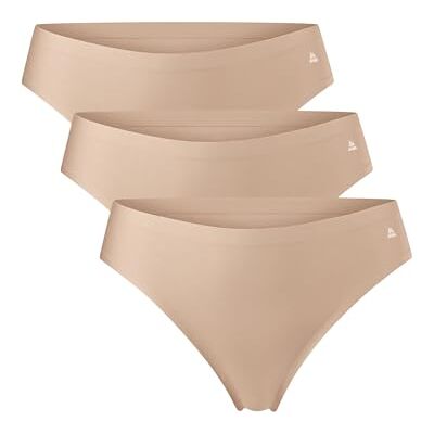 DANISH ENDURANCE Pacote de 3 mangas invisíveis para mulher, sem costuras, corte a laser e sem etiquetas bege M DANISH ENDURANCE Pacote de 3 mangas invisíveis para mulher, sem costuras, corte a laser e sem etiquetas bege M