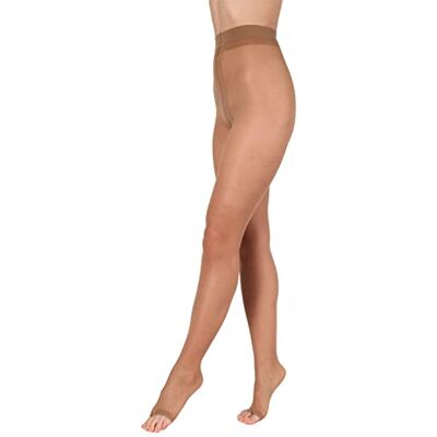 BANANALU 15 Meias-calças macias sem dedos Toeless transparente Open Toe, Caramelo BANANALU 15 Meias-calças macias sem dedos Toeless transparente Open Toe, Caramelo