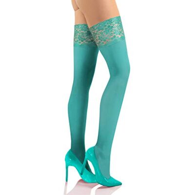 Sesto Senso Mulher Meias Autoadesivas Autoportantes sem Suporte Opacas Microfibra 50 DEN Renda com Silicone Lingerie Sesto Senso Mulher Meias Autoadesivas Autoportantes sem Suporte Opacas Microfibra 50 DEN Renda com Silicone Lingerie