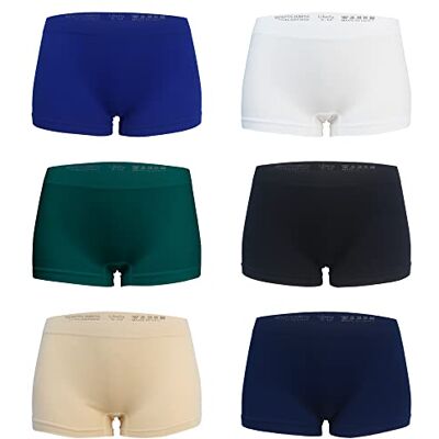 Libella Cueca culotte sem costuras para mulher sem costuras (Pacote de 6) 3908, S-M Libella Cueca culotte sem costuras para mulher sem costuras (Pacote de 6) 3908, S-M