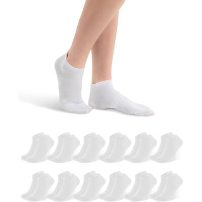 Libella 12 Pares de Meias de Tornozelo para Mulher, Meias Curtas para Homem, de Algodão, para Esporte, Respirável, Macias, Confortáveis, Leves, Tamanho 35-42 Libella 12 Pares de Meias de Tornozelo para Mulher, Meias Curtas para Homem, de Algodão, para Esporte, Respirável, Macias, Confortáveis, Leves, Tamanho 35-42