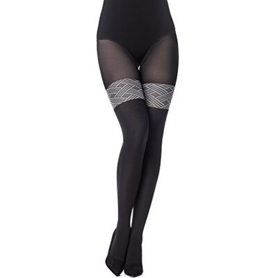 Merry Style Meias calças com estampado lingerie sexy mulher MS 408 60 DEN, Nero-405 Merry Style Meias calças com estampado lingerie sexy mulher MS 408 60 DEN, Nero-405