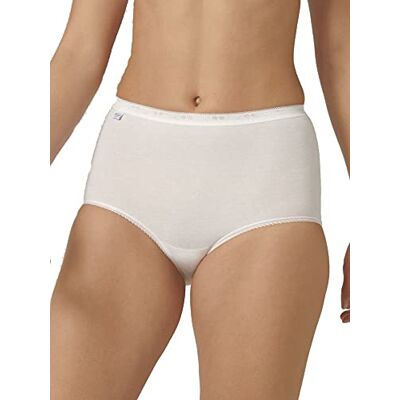 Sloggi Basic Plus Maxi 3p Slip mulher (pacote de 3), Branco e ouro Sloggi Basic Plus Maxi 3p Slip mulher (pacote de 3), Branco e ouro
