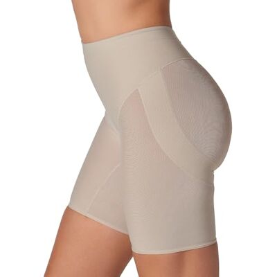 Leonisa Calcinha Modeladora Tipo Short Levanta Glúteos de Controlo no Abdómen, L Leonisa Calcinha Modeladora Tipo Short Levanta Glúteos de Controlo no Abdómen, L