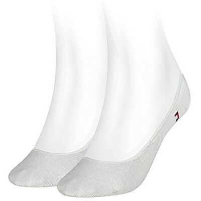 Tommy Hilfiger Footie, meias mulher, Branco (White 300), 35-38 Tommy Hilfiger Footie, meias mulher, Branco (White 300), 35-38