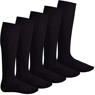 Footstar EVERYDAY! Meias de joelho para homens e mulheres de algodão, Preto Footstar EVERYDAY! Meias de joelho para homens e mulheres de algodão, Preto