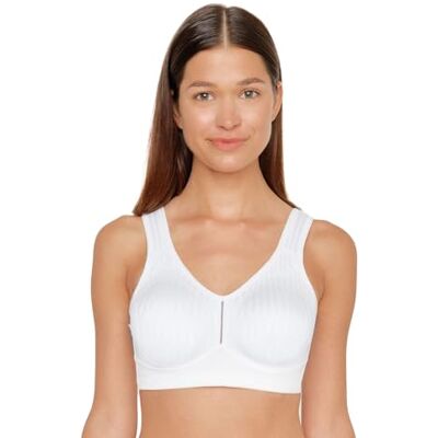 Susa Sutiã sem aros, excelente resistência, Cremona Comfort Plus, Branco e ouro, 100 D Susa Sutiã sem aros, excelente resistência, Cremona Comfort Plus, Branco e ouro, 100 D