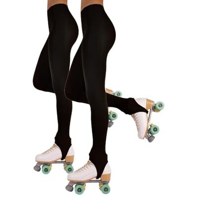 CALZITALY PACK 1 ou 2 pares Meias com stribo para mulher, patinagem artística, Professional Skating Natural, preto, caramelo, 70 Den S, M, L, Meias italianas, 2 x preto, L CALZITALY PACK 1 ou 2 pares Meias com stribo para mulher, patinagem artística, Professional Skating Natural, preto, caramelo, 70 Den S, M, L, Meias italianas, 2 x preto, L