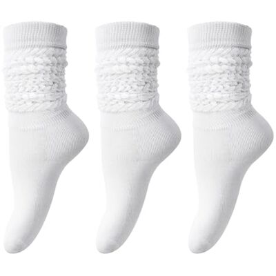 DRESHOW 3 Pares de Meias Soltas para Mulher de Algodão de Malha Meias Soltas Scrunch Meias para Botas de Mulher Extra Longas Até ao Joelho, Tamanho único DRESHOW 3 Pares de Meias Soltas para Mulher de Algodão de Malha Meias Soltas Scrunch Meias para Botas de Mulher Extra Longas Até ao Joelho, Tamanho único