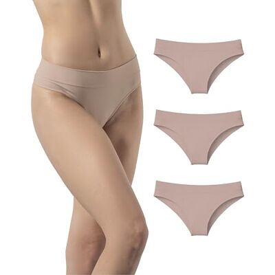 Risalti Cuecas Brasileiras Mulher Microfibra Sem Costuras 3 Pç – Tangas Mulher Pack Confortáveis e Respiráveis, Roupa Interior Sem Etiquetas Suave e Elástica Mais Confortável Que o Algodão – Made in Risalti Cuecas Brasileiras Mulher Microfibra Sem Costuras 3 Pç – Tangas Mulher Pack Confortáveis e Respiráveis, Roupa Interior Sem Etiquetas Suave e Elástica Mais Confortável Que o Algodão – Made in