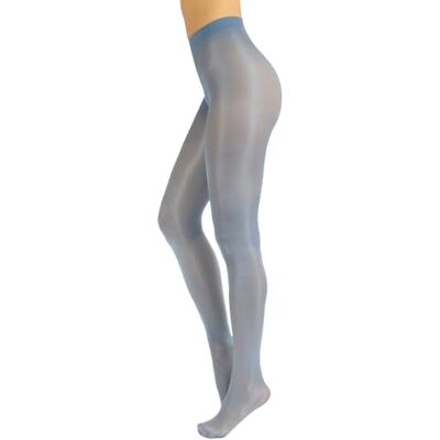 CALZITALY Meias transparentes, cuecas brilhantes, meias femininas 40 DEN, preto, lilás, azul MADE IN ITALY, azul e amarelo:, M CALZITALY Meias transparentes, cuecas brilhantes, meias femininas 40 DEN, preto, lilás, azul MADE IN ITALY, azul e amarelo:, M