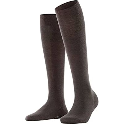 Falke mulher Softmerino meias compridas respiráveis regulação do clima antiodor lã algodão compridas planas finas elegantes costura plana na área do dedo 1 par Falke mulher Softmerino meias compridas respiráveis regulação do clima antiodor lã algodão compridas planas finas elegantes costura plana na área do dedo 1 par