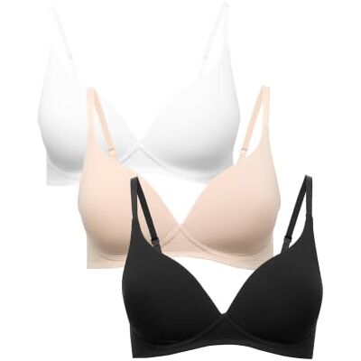 Marks & Spencer Pack de 3 Sutiãs com Decote sem Aro para Camisetas para Copa A-E Mulheres Marks & Spencer Pack de 3 Sutiãs com Decote sem Aro para Camisetas para Copa A-E Mulheres