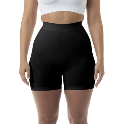 Farmacell Curto Faixa anti-celulite massagem, calças curtas push-up e barriga plana mulher, Made in Italy, 302, Preto Farmacell Curto Faixa anti-celulite massagem, calças curtas push-up e barriga plana mulher, Made in Italy, 302, Preto
