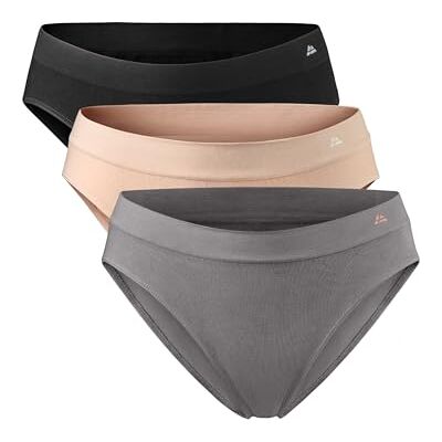 DANISH ENDURANCE Cuecas de Bambu para Mulher, Cuecas Bikini Elásticas, Macias e Confortáveis, Pack de 3, XL-XXL DANISH ENDURANCE Cuecas de Bambu para Mulher, Cuecas Bikini Elásticas, Macias e Confortáveis, Pack de 3, XL-XXL