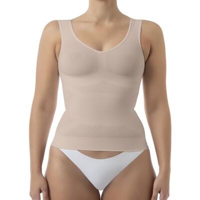 Farmacell T-shirt redutora para mulher anticelulite massagem com efeito push up e barriga plana, Made in Italy, 342, Carne Farmacell T-shirt redutora para mulher anticelulite massagem com efeito push up e barriga plana, Made in Italy, 342, Carne