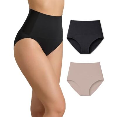 Risalti Cuecas de cintura redutora mulher barriga plana alta cuecas modeladoras sem costuras nem etiquetas, invisível sob roupas, microfibra Made in Italy Risalti Cuecas de cintura redutora mulher barriga plana alta cuecas modeladoras sem costuras nem etiquetas, invisível sob roupas, microfibra Made in Italy
