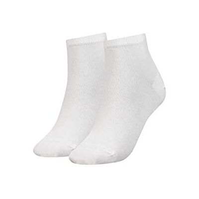 Tommy Hilfiger 373001001 Meias mulher (pacote de 2), Branco Tommy Hilfiger 373001001 Meias mulher (pacote de 2), Branco