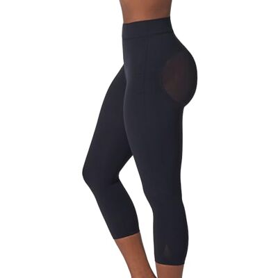Leonisa Faixa modeladora sem costura de cintura alta para levantamento de glúteos ou calções modeladores para mulheres com controlo de abdómen Leonisa Faixa modeladora sem costura de cintura alta para levantamento de glúteos ou calções modeladores para mulheres com controlo de abdómen