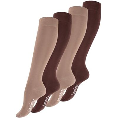 Vincent ® Meias até aos joelhos para mulher preto, Beige/castanho Vincent ® Meias até aos joelhos para mulher preto, Beige/castanho