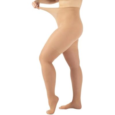 CALZITALY Meias Tamanhos Grandes Transparentes Meias Femininas Curvy 20 DEN XL, 2XL, 3XL, 4XL Preto, Natural Calçados Italianos , Natural tão CALZITALY Meias Tamanhos Grandes Transparentes Meias Femininas Curvy 20 DEN XL, 2XL, 3XL, 4XL Preto, Natural Calçados Italianos , Natural tão