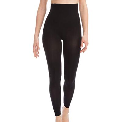 Farmacell Bodyshaper 609B Legging de contenção e modeladoras com faixa abdominal fibra NILIT Breeze leve e refrescante, Preto, L-XL Farmacell Bodyshaper 609B Legging de contenção e modeladoras com faixa abdominal fibra NILIT Breeze leve e refrescante, Preto, L-XL