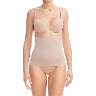 Farmacell Bodyshaper 605S (Carne, M) Faixa abdominal modeladora invisível e faixa cinto de contenção 4 paus anti-enrolados Farmacell Bodyshaper 605S (Carne, M) Faixa abdominal modeladora invisível e faixa cinto de contenção 4 paus anti-enrolados