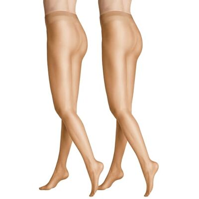 Hudson Meias, 15 covas (pacote de 2) para mulher, Bege (Make-up 0019) Hudson Meias, 15 covas (pacote de 2) para mulher, Bege (Make-up 0019)