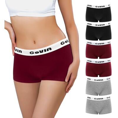 Libella Lot de 6 cuecas de algodão para mulher cuecas macias para mulher confortáveis e elásticas cuecas boxer multicolorido S-XL Libella Lot de 6 cuecas de algodão para mulher cuecas macias para mulher confortáveis e elásticas cuecas boxer multicolorido S-XL