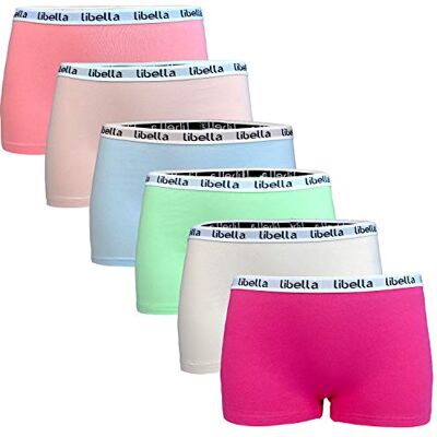 Libella ® Pack de 6, cuecas para mulher calções calções roupa interior de algodão 3407, 3429-Conjunto-4, XL Libella ® Pack de 6, cuecas para mulher calções calções roupa interior de algodão 3407, 3429-Conjunto-4, XL