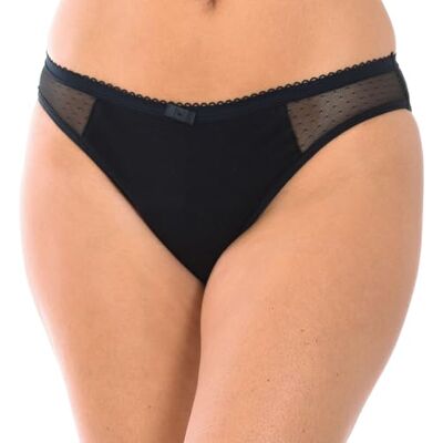 DIM Protect cueca menstrual preta lavável de algodão orgânico para fluxo médio mulher x 1, Preto DIM Protect cueca menstrual preta lavável de algodão orgânico para fluxo médio mulher x 1, Preto