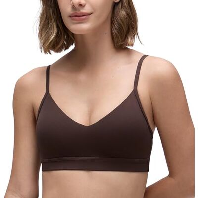 CRZ YOGA Butterluxe Yoga sutiã decote em V Suporte leve, almofadas removíveis, extremamente macias, costas quadradas, alças esparguete ajustáveis, para mulher CRZ YOGA Butterluxe Yoga sutiã decote em V Suporte leve, almofadas removíveis, extremamente macias, costas quadradas, alças esparguete ajustáveis, para mulher