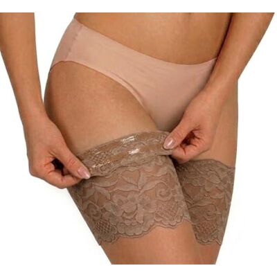 Sesto Senso Sexy Bandas Elásticas de Encaje Anti-Atrito para Coxas com Quatro Tiras de Silicone Sesto Senso Sexy Bandas Elásticas de Encaje Anti-Atrito para Coxas com Quatro Tiras de Silicone
