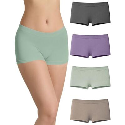 Risalti Cuecas Culotte mulher eco friend 4 peças – boxers mulher sem costuras de microfibra Yees Green, roupa interior ecológica, Womens Underwear Made in Italy Risalti Cuecas Culotte mulher eco friend 4 peças – boxers mulher sem costuras de microfibra Yees Green, roupa interior ecológica, Womens Underwear Made in Italy