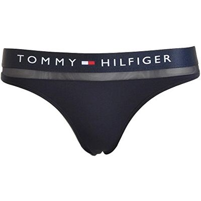Tommy Hilfiger Tanga para mulher String, Azul (Navy Blazer), XS Tommy Hilfiger Tanga para mulher String, Azul (Navy Blazer), XS