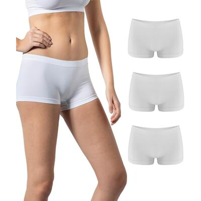 Risalti Boxer Mulher Slip de microfibra 3 peças Culotte mulher calções mais macios do que cuecas de mulher algodão, roupa interior feminina sem costuras e respirável Made in Italy Risalti Boxer Mulher Slip de microfibra 3 peças Culotte mulher calções mais macios do que cuecas de mulher algodão, roupa interior feminina sem costuras e respirável Made in Italy