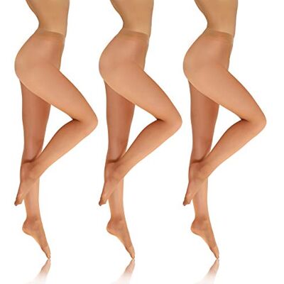 Sesto Senso Meias transparentes mulher 8 Den pack de 3 invisíveis semi-mate meia-calça, 3 Pares Dourado Begie / Carne Sesto Senso Meias transparentes mulher 8 Den pack de 3 invisíveis semi-mate meia-calça, 3 Pares Dourado Begie / Carne