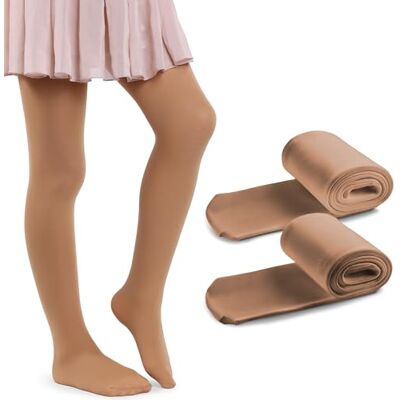 MANA MANA Embalagem de 2 e 3 pares de meias lisas para meninas: lindas meias opacas para a escola, a dança e o balé; suaves e elegantes, 40 DEN, fabricadas na Itália, 2 e 3 pares MANA MANA Embalagem de 2 e 3 pares de meias lisas para meninas: lindas meias opacas para a escola, a dança e o balé; suaves e elegantes, 40 DEN, fabricadas na Itália, 2 e 3 pares