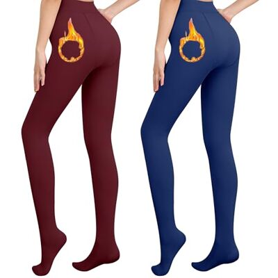 Libella Meias térmicas para mulher com forro interior blackout e quente de inverno cuecas macias e sem costura cintura alta justa desportiva multicor 4152 Libella Meias térmicas para mulher com forro interior blackout e quente de inverno cuecas macias e sem costura cintura alta justa desportiva multicor 4152