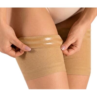 Sesto Senso Bandas lisas e sexy femininas para coxas contra roçaduras com faixas de silicone de suporte no interior Sesto Senso Bandas lisas e sexy femininas para coxas contra roçaduras com faixas de silicone de suporte no interior
