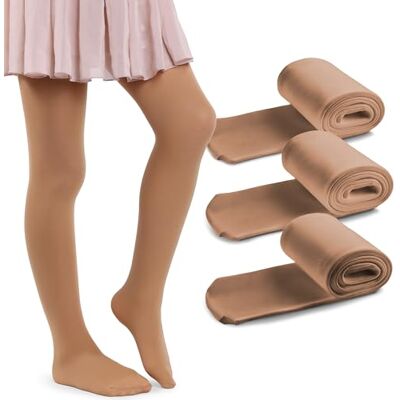 MANA MANA Embalagem de 2 e 3 pares de meias lisas para meninas: lindas meias opacas para a escola, a dança e o balé; suaves e elegantes, 40 DEN, fabricadas na Itália, 2 e 3 pares MANA MANA Embalagem de 2 e 3 pares de meias lisas para meninas: lindas meias opacas para a escola, a dança e o balé; suaves e elegantes, 40 DEN, fabricadas na Itália, 2 e 3 pares