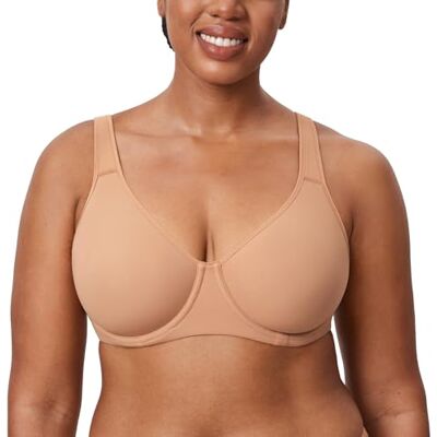 DELIMIRA Sutiã invisível tamanho grande para mulher Inbarely Plus coleção, com aros, sem enchimento, sem costuras, copas completas, confortáveis DELIMIRA Sutiã invisível tamanho grande para mulher Inbarely Plus coleção, com aros, sem enchimento, sem costuras, copas completas, confortáveis
