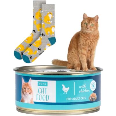 soxo Comida Gato Meias Mulher Divertidas Presentes Para Homem Originais Presente 2 Tamanhos soxo Comida Gato Meias Mulher Divertidas Presentes Para Homem Originais Presente 2 Tamanhos