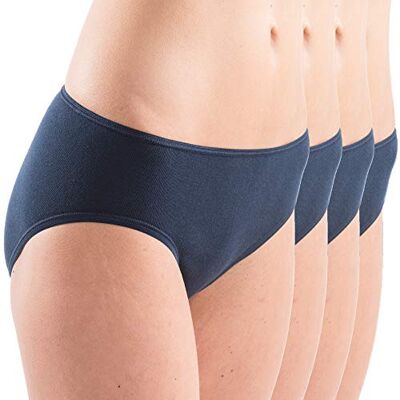 HERMKO 1031 Kit de quatro cuecas, feito de 100% algodão orgânico, possui certificação Eco-Tex 100, cuecas com fita elástica, Azul Marinho HERMKO 1031 Kit de quatro cuecas, feito de 100% algodão orgânico, possui certificação Eco-Tex 100, cuecas com fita elástica, Azul Marinho