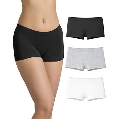 Risalti Boxer Mulher Bambu 3 unidades Culotte mulher, cuecas de mulher, boxer bambu sem costuras, roupa de mulher, mais macia que cuecas de mulher, algodão, cuecas para mulher, roupa interior de Risalti Boxer Mulher Bambu 3 unidades Culotte mulher, cuecas de mulher, boxer bambu sem costuras, roupa de mulher, mais macia que cuecas de mulher, algodão, cuecas para mulher, roupa interior de