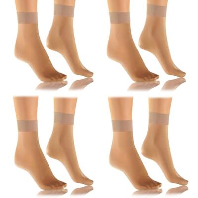 Sesto Senso Tornozeleiros meias meias mulher 15 DEN transparentes 4 pares, 4 Pares Natural Cores de pele Sesto Senso Tornozeleiros meias meias mulher 15 DEN transparentes 4 pares, 4 Pares Natural Cores de pele