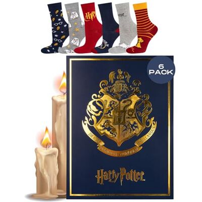 soxo Wizarding World Harry Potter Meias para Homem Presentes Originais Para Mulher 6 Pares 2 Tamanhos, Livro soxo Wizarding World Harry Potter Meias para Homem Presentes Originais Para Mulher 6 Pares 2 Tamanhos, Livro