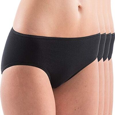 HERMKO 1031 Kit de quatro cuecas, feito de 100% algodão orgânico, possui certificação Eco-Tex 100, cuecas com fita elástica, Preto HERMKO 1031 Kit de quatro cuecas, feito de 100% algodão orgânico, possui certificação Eco-Tex 100, cuecas com fita elástica, Preto